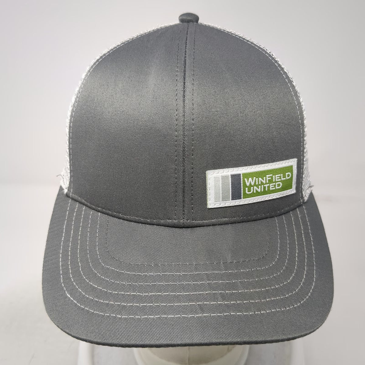 K-Products Baseball Cap Gray One Size WinField United Mesh Strapback Hat
