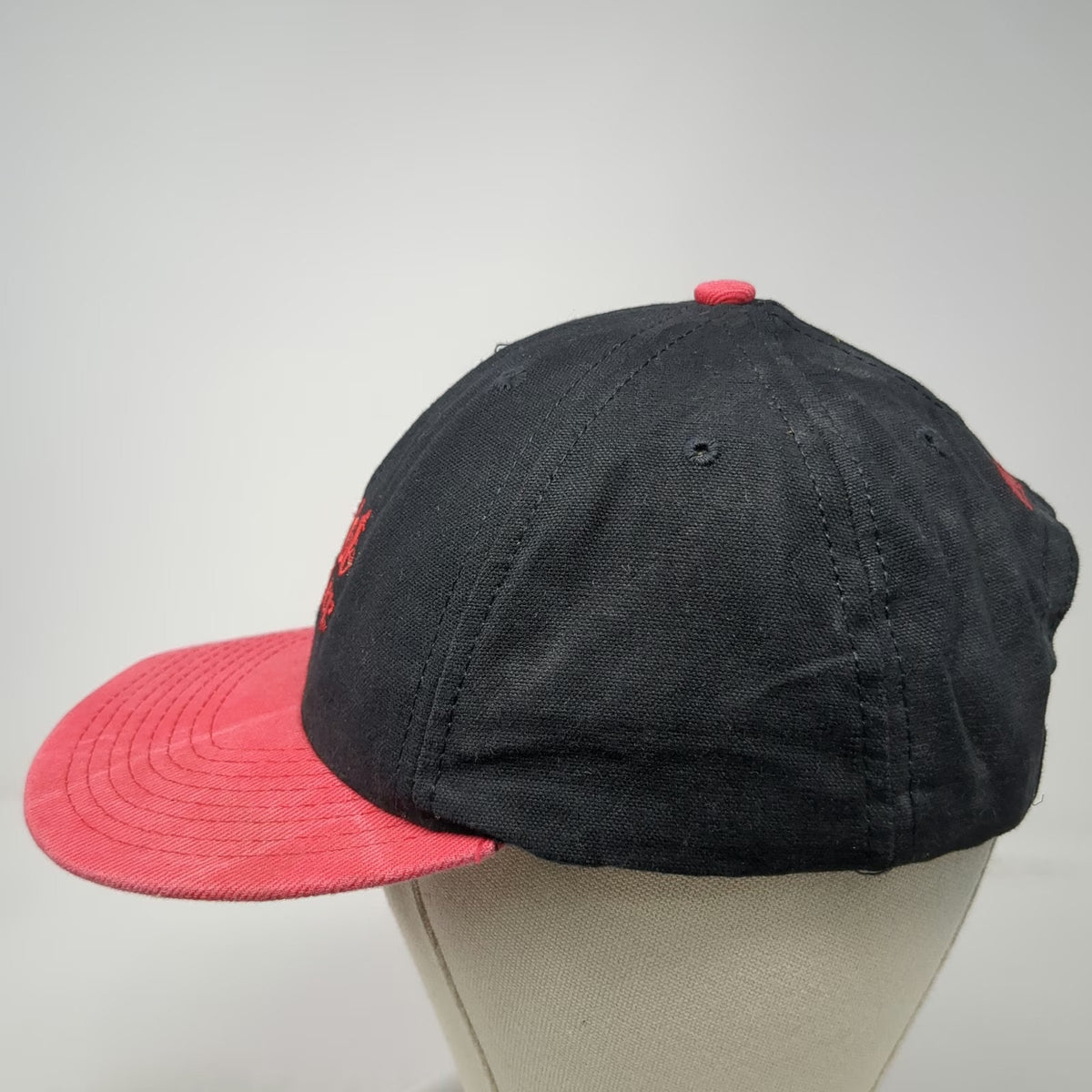 Black Snapback Hat One Size Red Hot Summer Coca-Cola Logo Cotton Made in USA