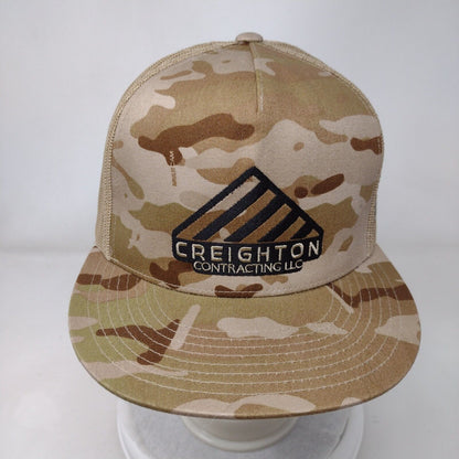 Creighton Contracting LLC Snapback Trucker Hat Camouflage OS Patriotic Yupoong