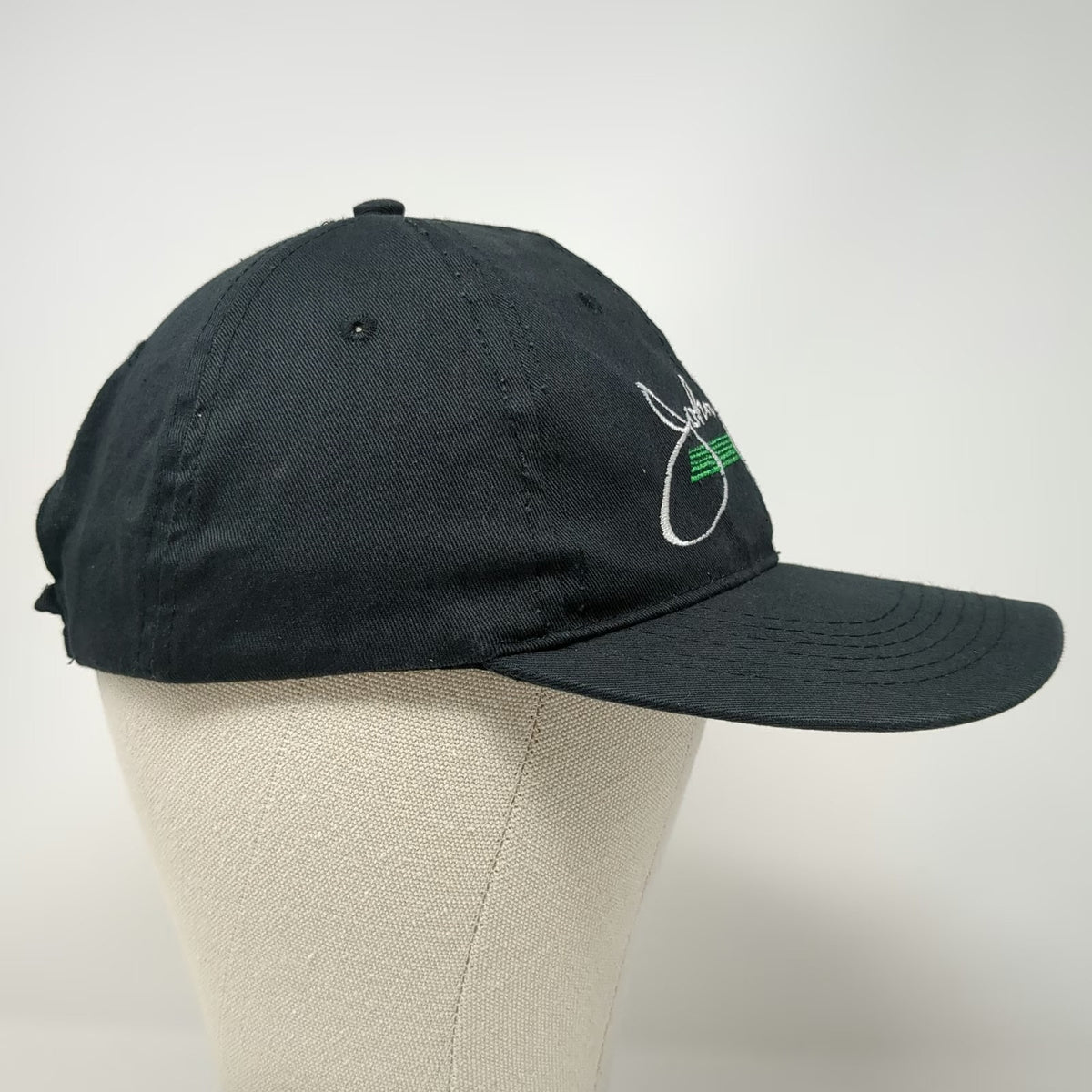 Black Baseball Cap OSFM John Force Racing Castrol Strapback Hat NHRA Dragster