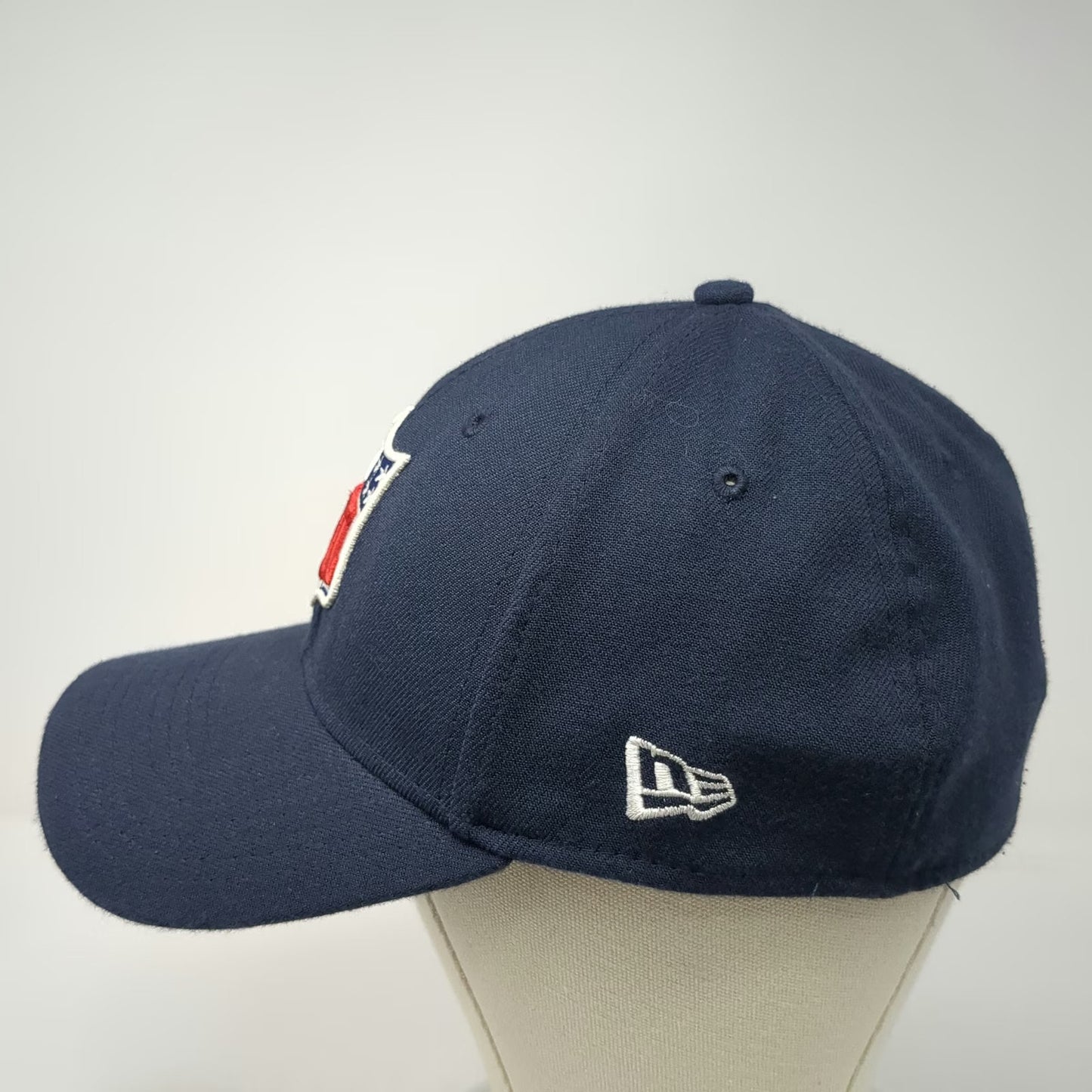 New Era NFL Shield Logo Blue L 39THIRTY Stretch Fit Embroidered Curved Brim Hat