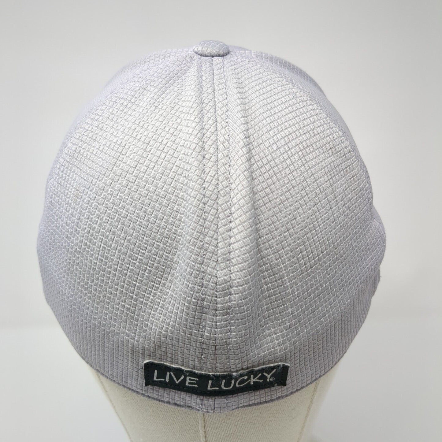 Black Clover Live Lucky Fitted Hat Gray S/M Memory Fit Stretch 6 Panel