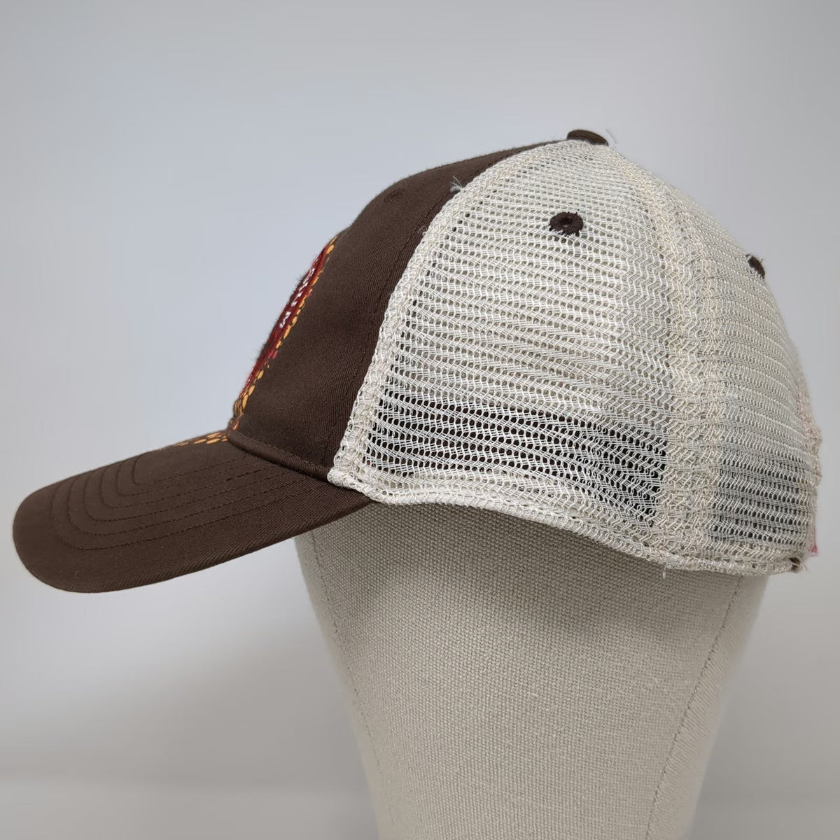 New Belgium Trucker Hat Brown White One Size Mesh Snapback Fat Tire Bicycle Logo