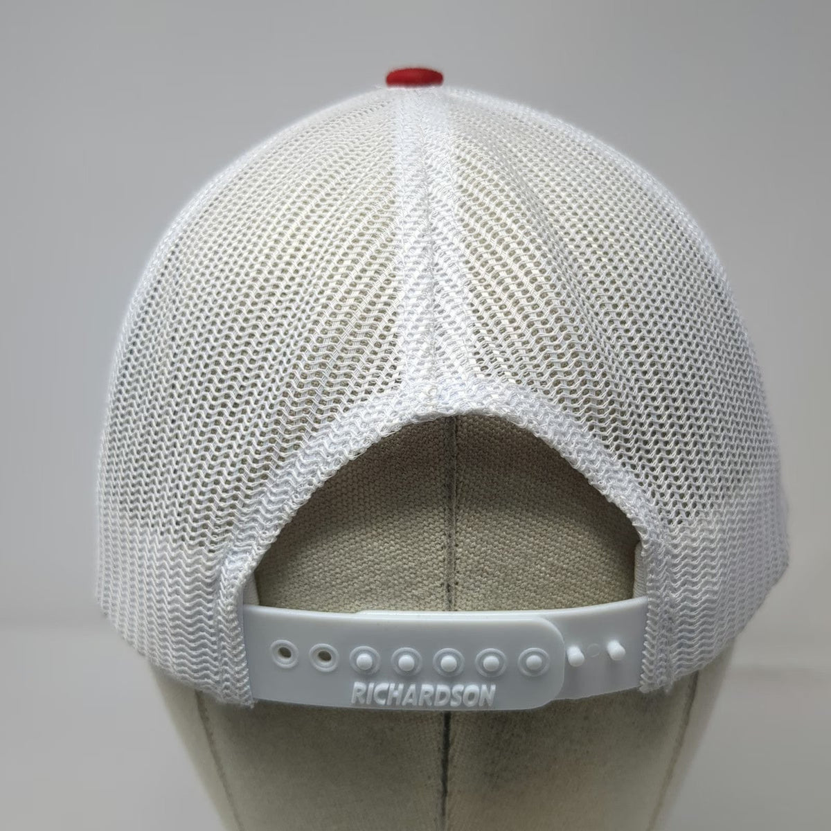 Richardson Trucker Hat Blue Red White One Size Mesh Back MSF Logo US Flag