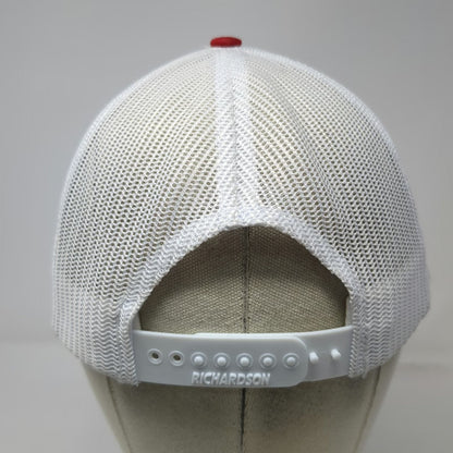 Richardson Trucker Hat Blue Red White One Size Mesh Back MSF Logo US Flag