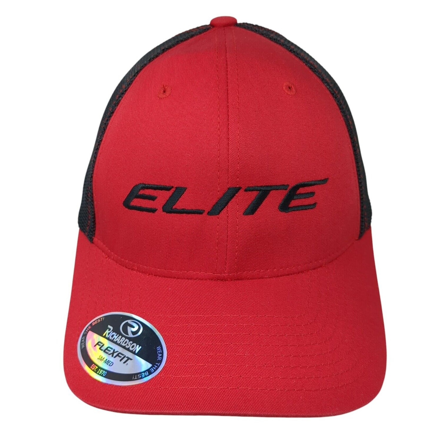 Elite Fitted Trucker Hat Red S/M Flexfit Lightweight Mesh Back Richardson