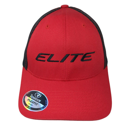 Elite Fitted Trucker Hat Red S/M Flexfit Lightweight Mesh Back Richardson