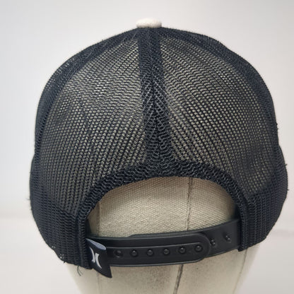 Hurley Trucker Hat Gray Black One Size Mesh Back Snapback Embroidered Logo