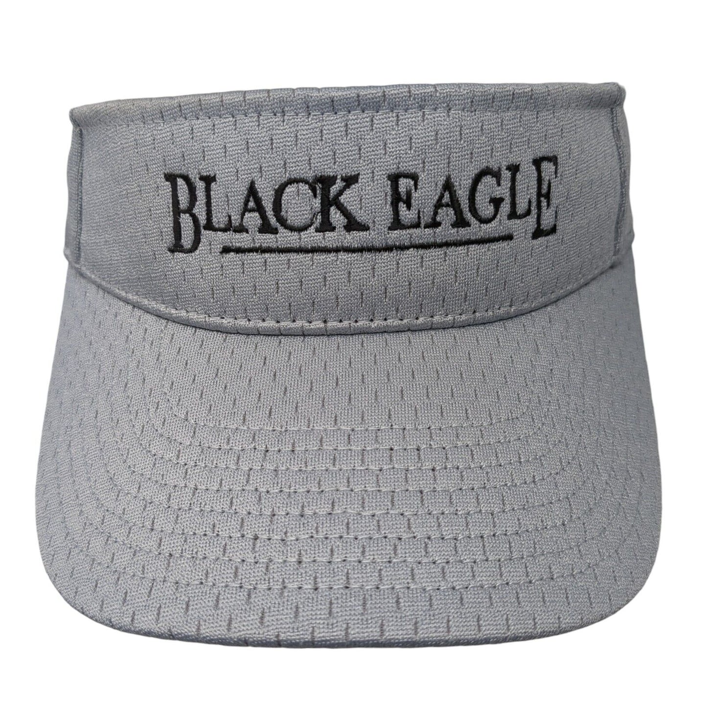 Black Eagle Strapback Sun Visor Hat Gray Small Adjustable Richardson