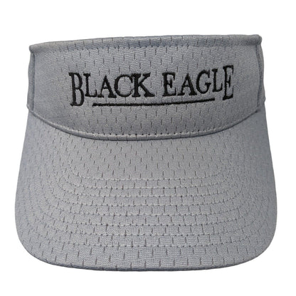 Black Eagle Strapback Sun Visor Hat Gray Small Adjustable Richardson
