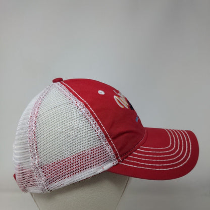 Woodies Wash Shack Strapback Trucker Hat Red OSFA Adjustable Mesh Back Paramount