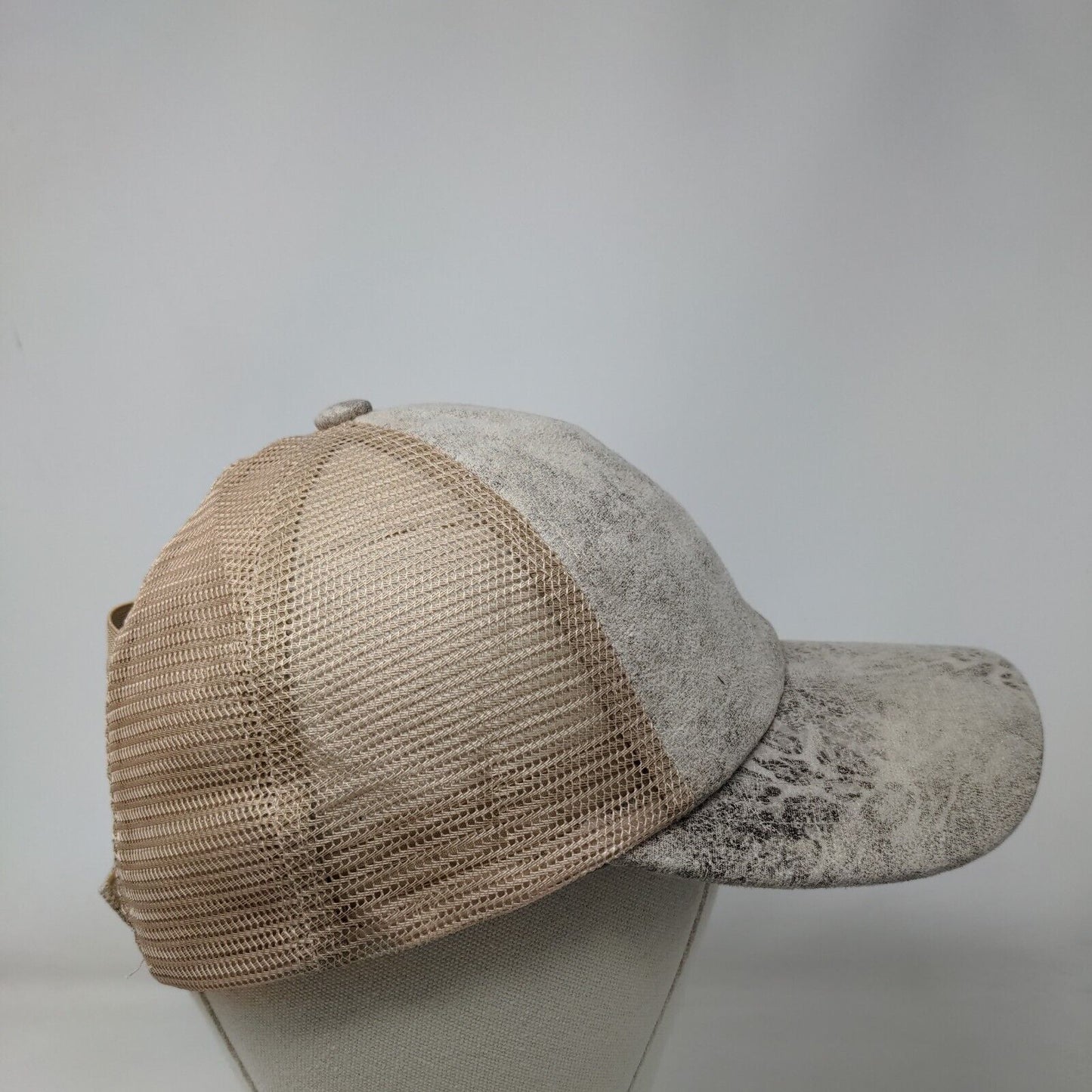 C.C Exclusives Strapback Mesh Back Trucker Hat Multi One Size Ponytail