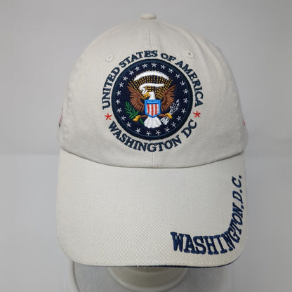 United States of America Washington DC Slideback Hat Tan OSFA 6 Panel