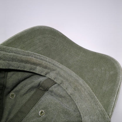 Unbranded Slideback Hat Green One Size Adjustable Vented Holes 6 Panel Blank