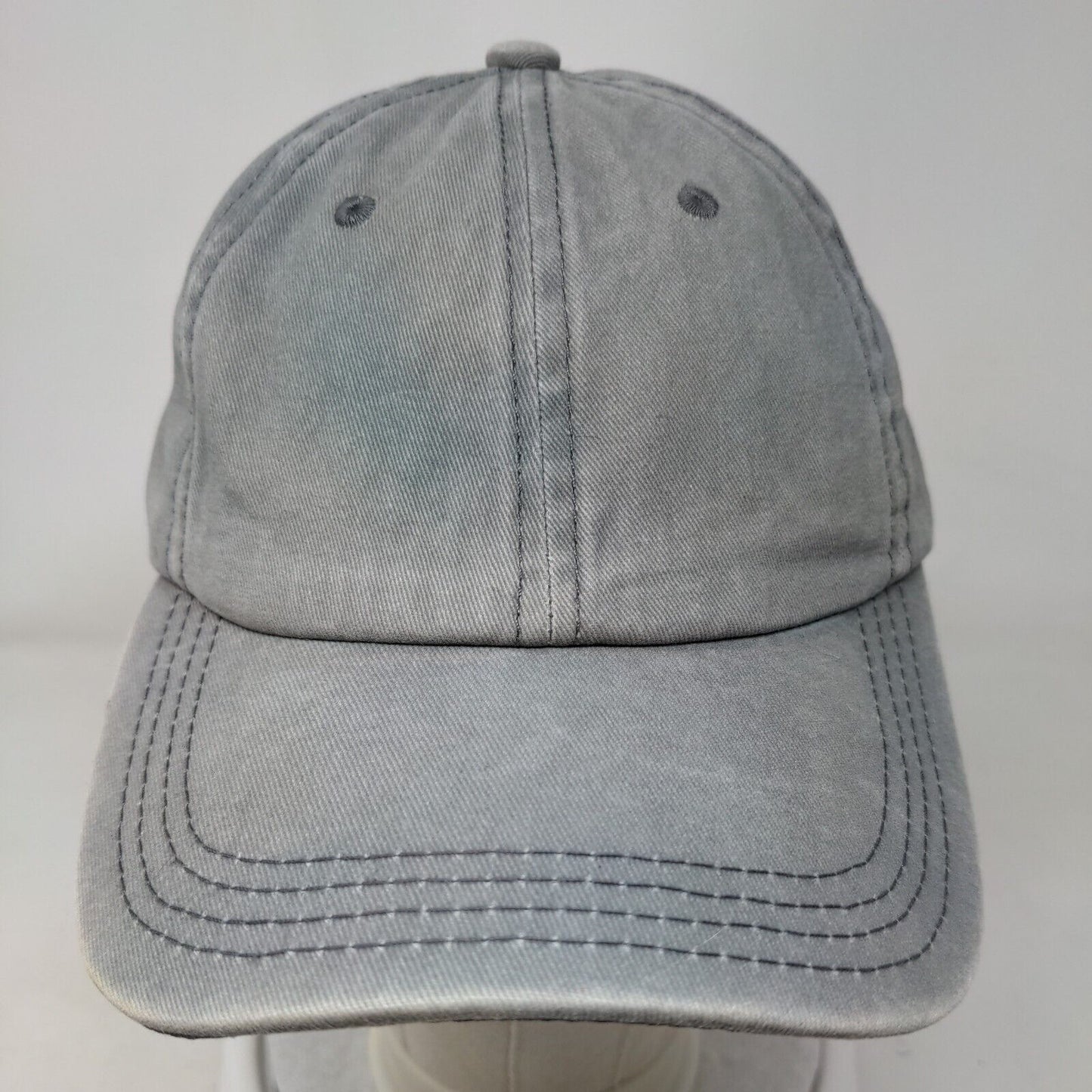 Unbranded Slideback Hat Blue One Size Adjustable Vented Holes Ponyback Blank