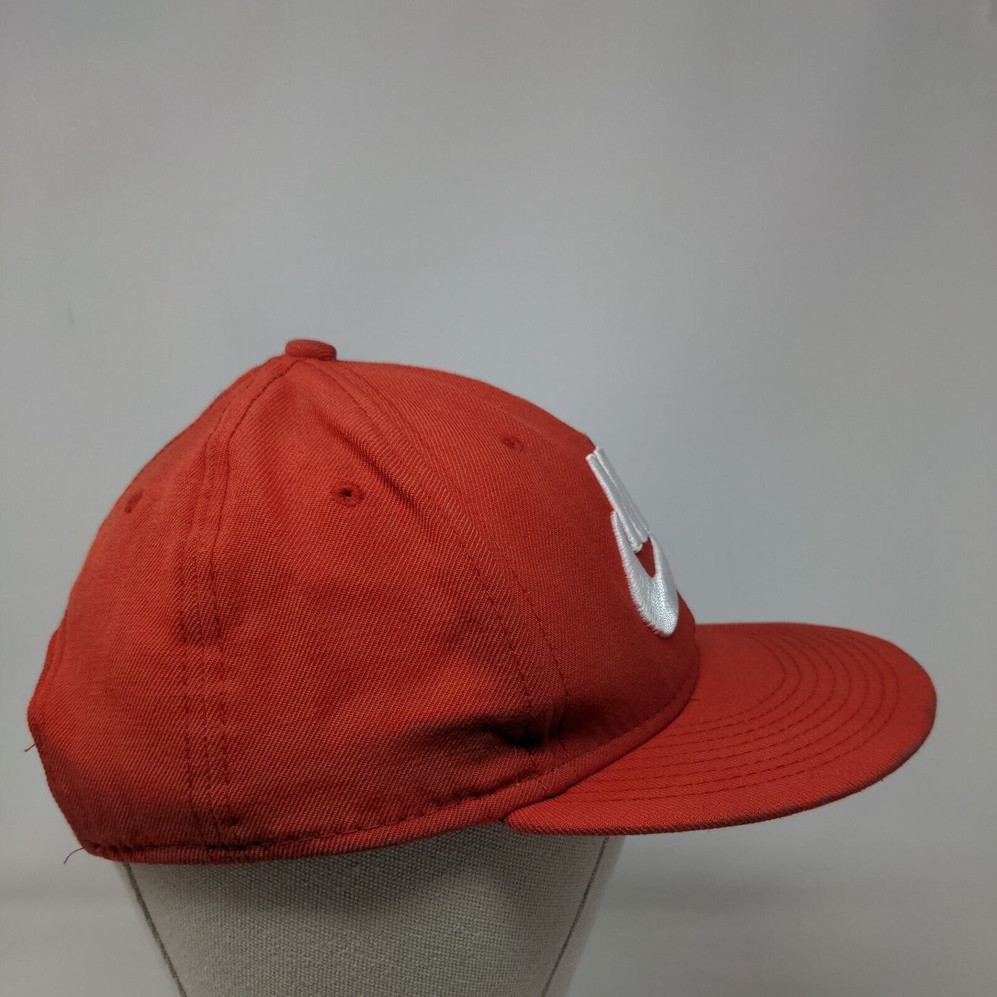 Nike Snapback Hat Red OSFM Adjustable Embroidered Swoosh Logo Vented Holes