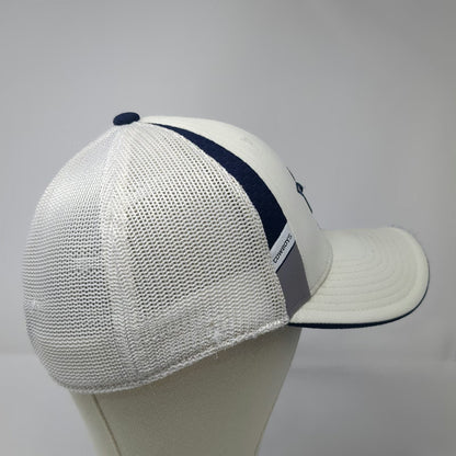Dallas Cowboys NFL Reebok Cap White Blue XL Mesh Back Onfield Stretch Fit Logo