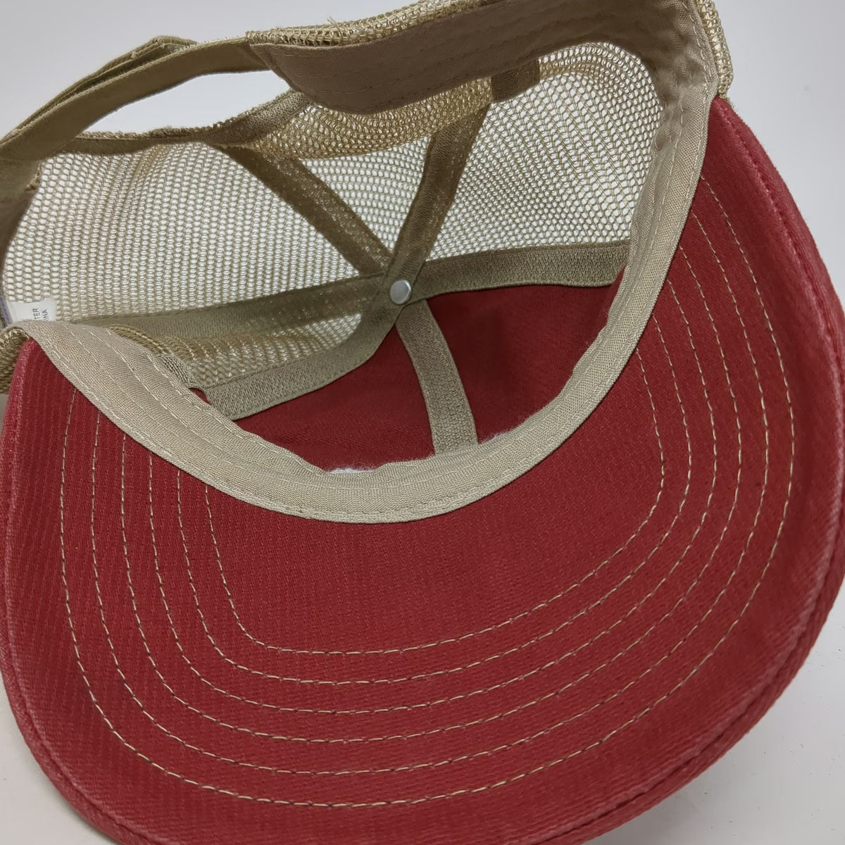 Royal Resortwear Baseball Cap Red One Size Muir Woods Patch Mesh Strapback Hat