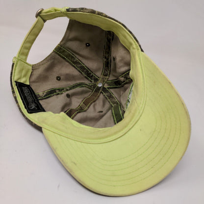 Signatures Men's Mossy Oak Camo Slideback Hat Green Adjustable Embroidered Logo