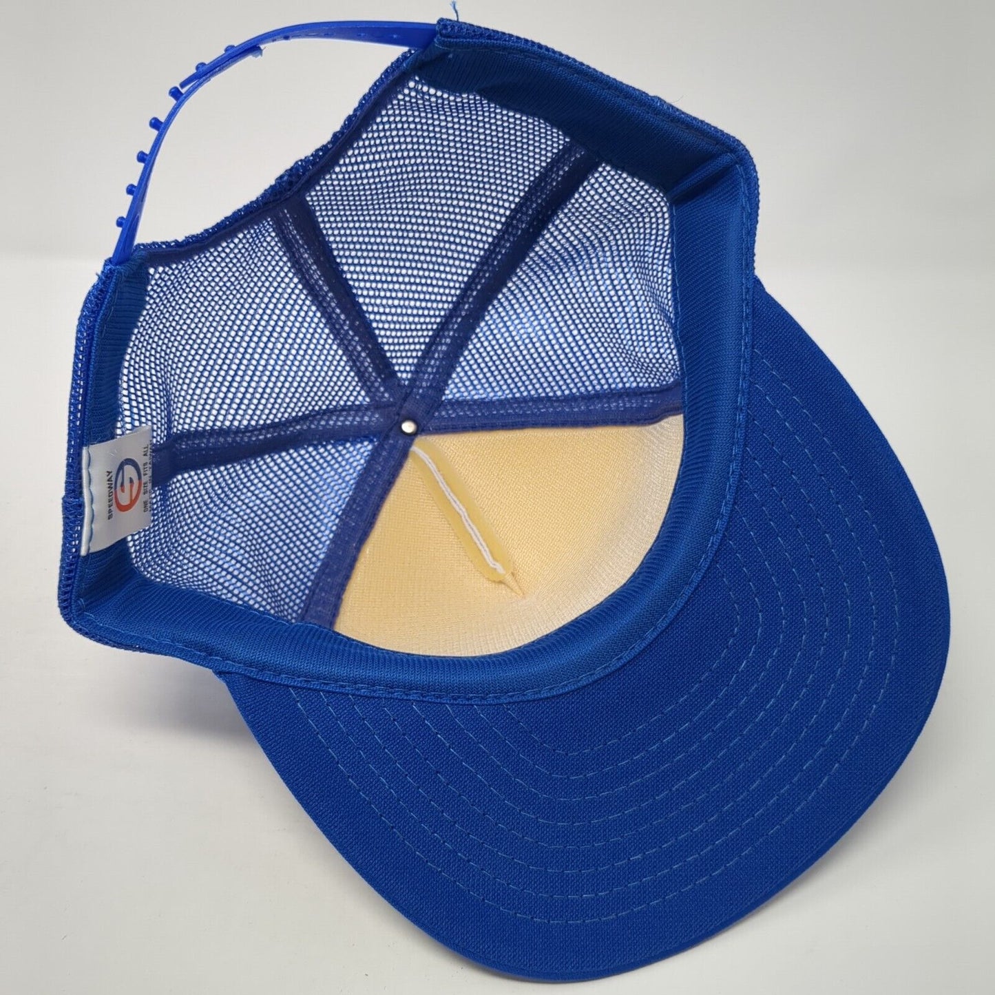 Consolidated Agencies Inc Snapback Trucker Hat Blue OS Adjustable Mesh Speedway