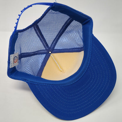 Consolidated Agencies Inc Snapback Trucker Hat Blue OS Adjustable Mesh Speedway