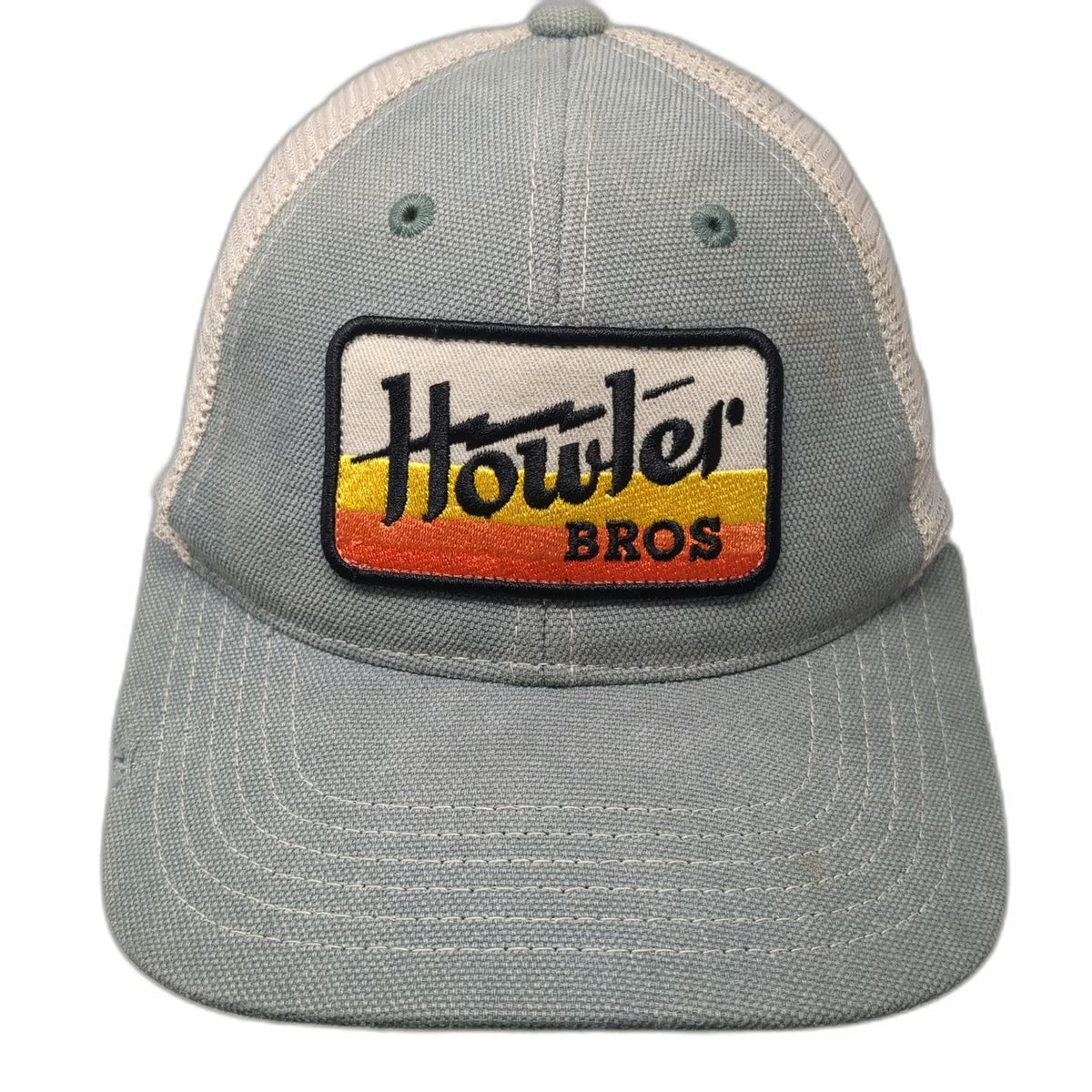 Howler Bros Baseball Cap Green Beige One Size Mesh Strapback Patch Graphic Hat