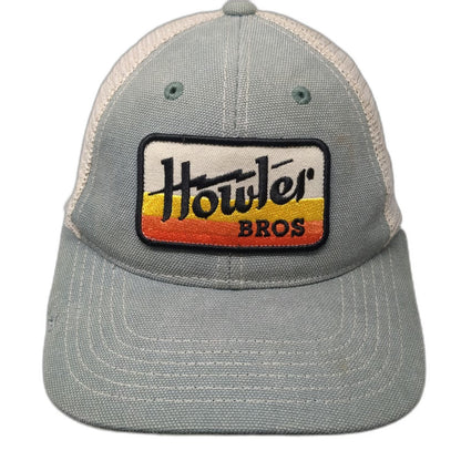 Howler Bros Baseball Cap Green Beige One Size Mesh Strapback Patch Graphic Hat