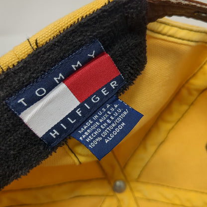 Tommy Hilfiger Baseball Cap Yellow OSFM Expedition Series Leather Strapback Hat