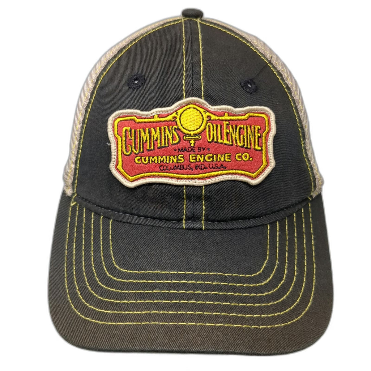 Power Gear Cummins Engine Co Black OSFM Baseball Cap Hat Mesh Strapback Patch