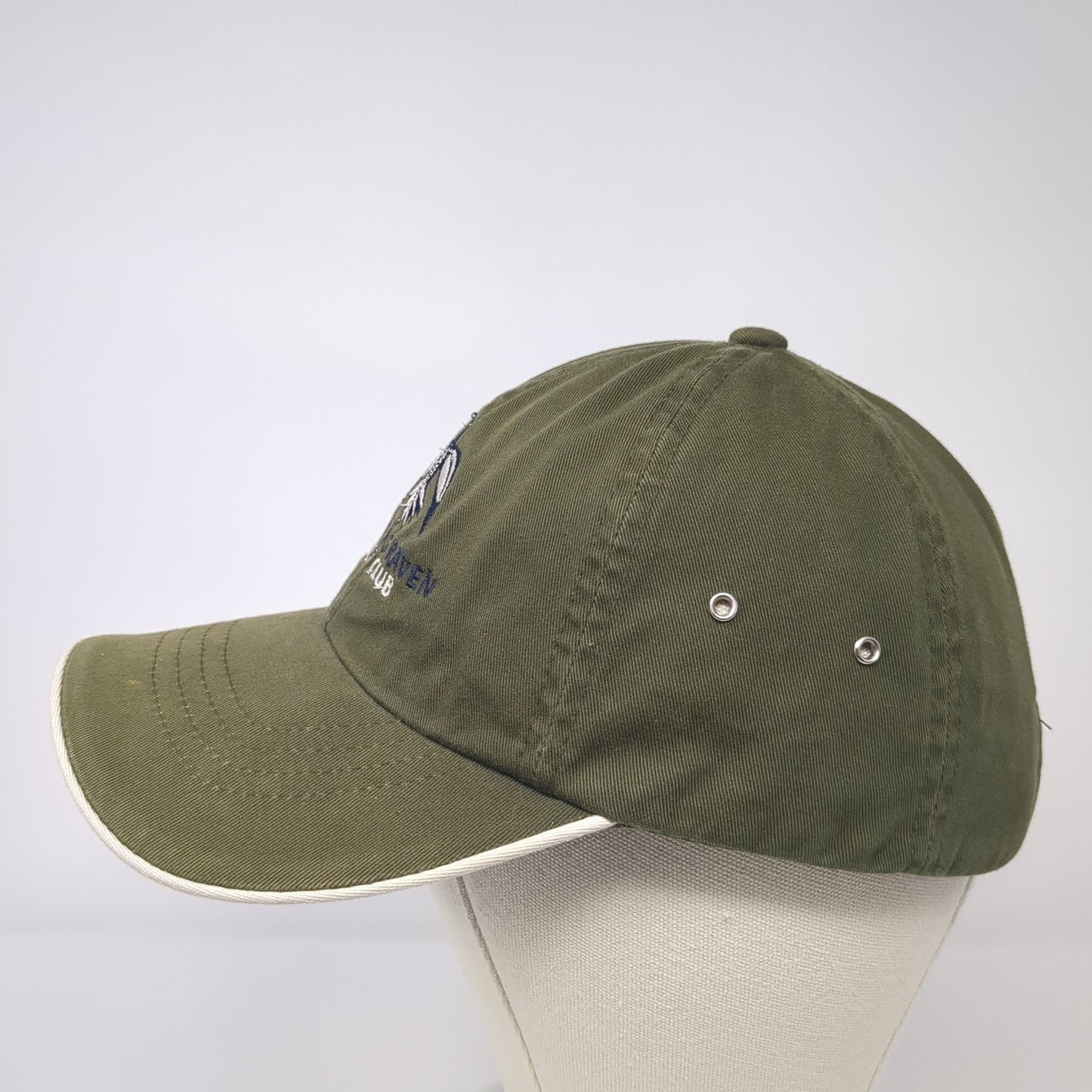 Circling Raven Golf Club Slideback Hat Green One Size 6 Panel Imperial