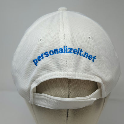 Sport-Tek Baseball Cap White One Size Embroidered Logo Hat Strapback Polyester
