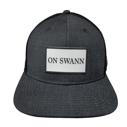 On Swann Snapback Mesh Back Trucker Hat Gray One Size Branded Bills
