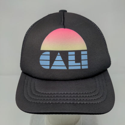 CALI Snapback Trucker Hat Black OSFA Adjustable Mesh Back Old Navy Polyester