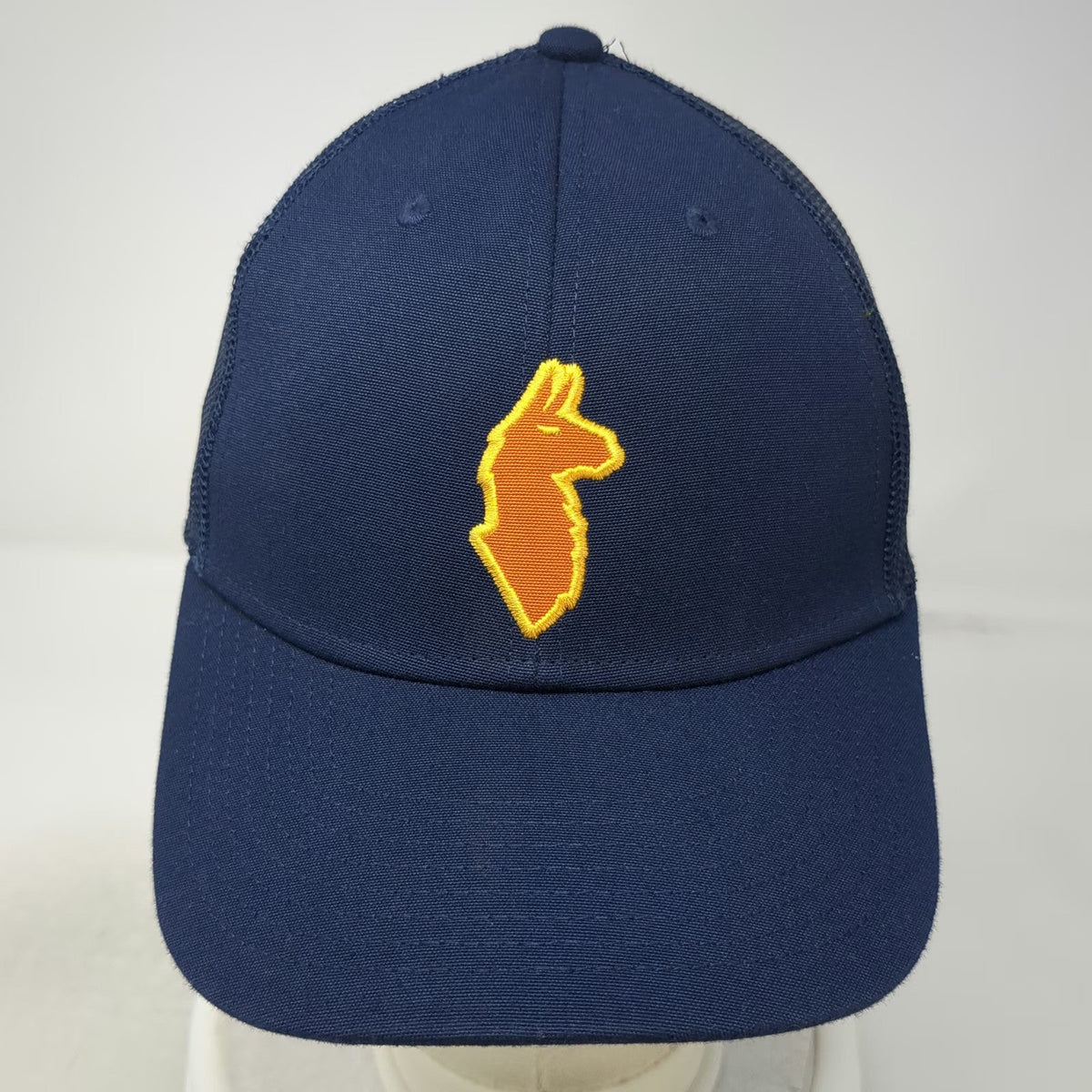 Cotopaxi Trucker Hat Blue One Size Llama Embroidered Logo Mesh Back Snapback