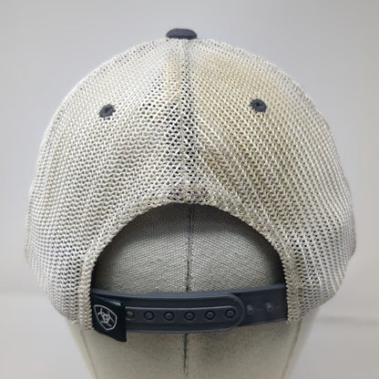 Ariat Trucker Hat Blue One Size Snapback Mesh Logo Patch Flexfit Workwear Cap