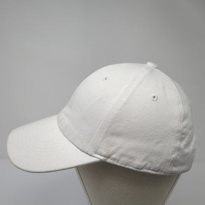 Eckos Slideback Baseball Cap White One Size Adjustable Vented Holes Blank