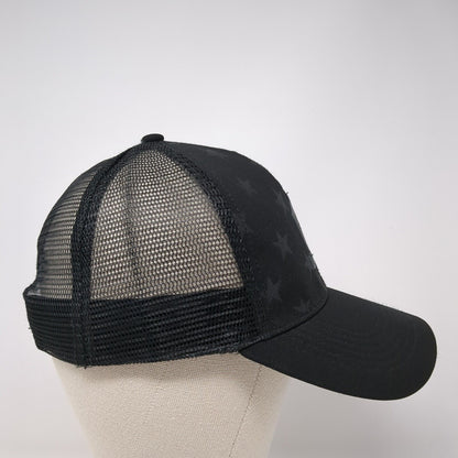 USCCA Snapback Trucker Hat Black One Size Adjustable Patriotic Mesh Back