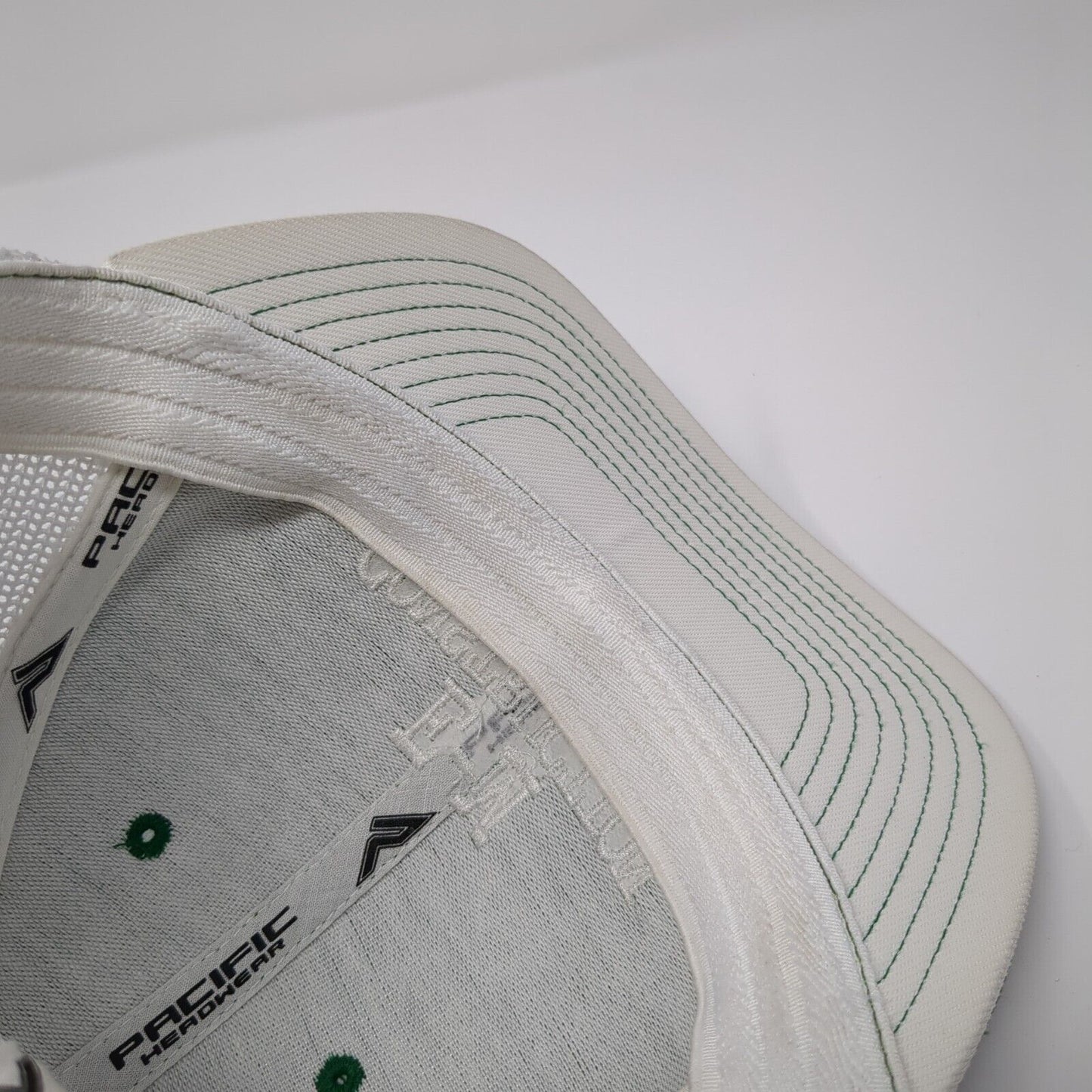 E-M Construction Fitted Mesh Back Trucker Hat Green 7 3/8-8 Colorblock
