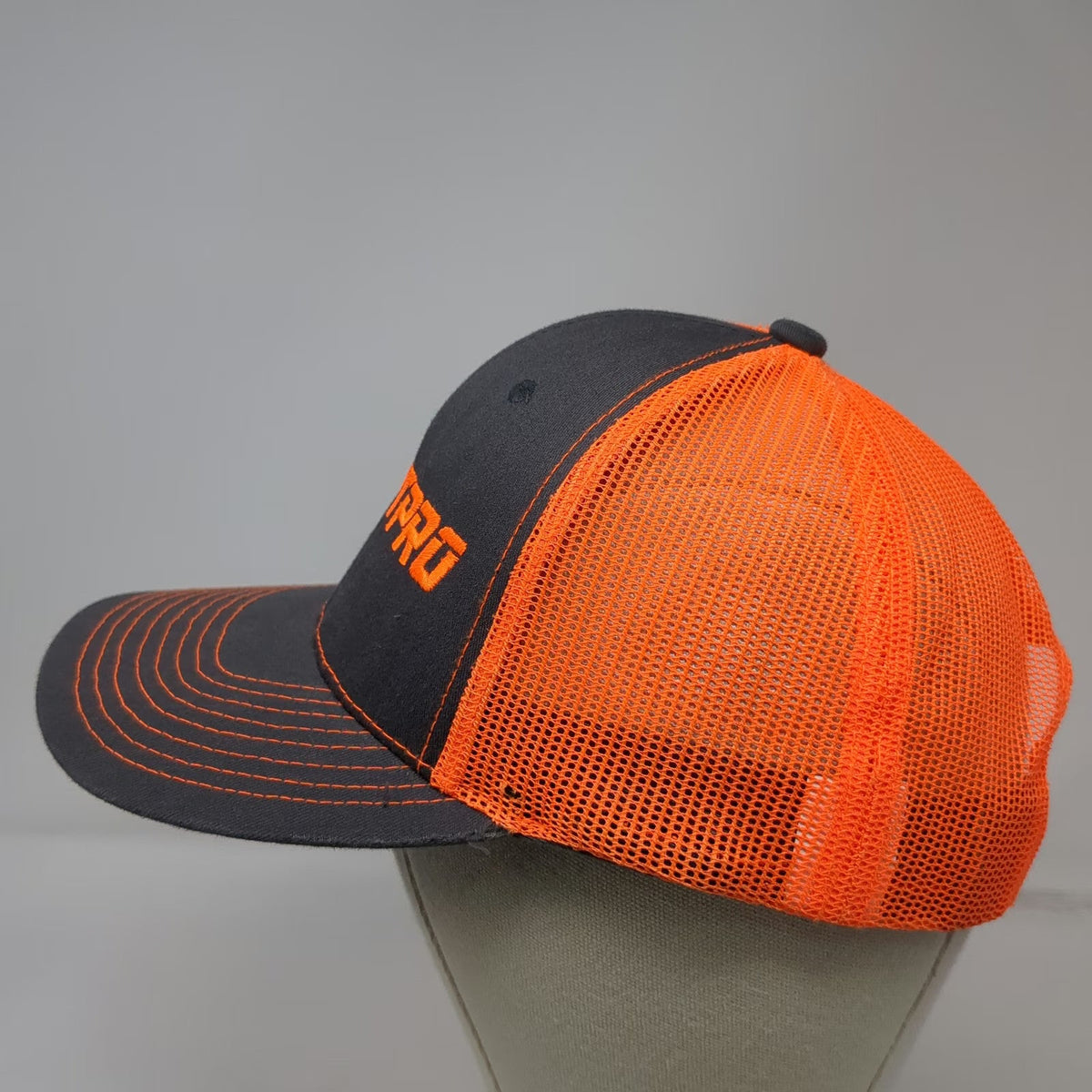 NV CAPS Trucker Hat Gray Orange One Size DirtPro Excavator Mesh Snapback hat