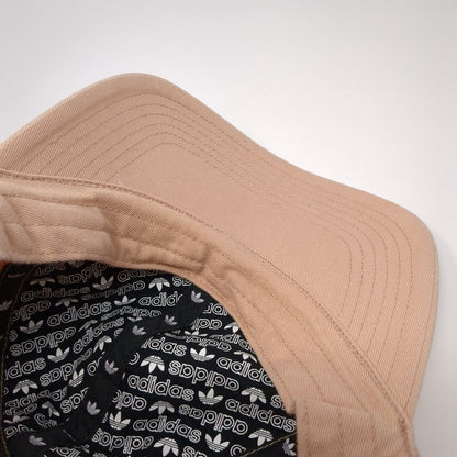Adidas Slideback Hat Tan OSFA Adjustable Embroidered Trefoil Vented Holes Cotton