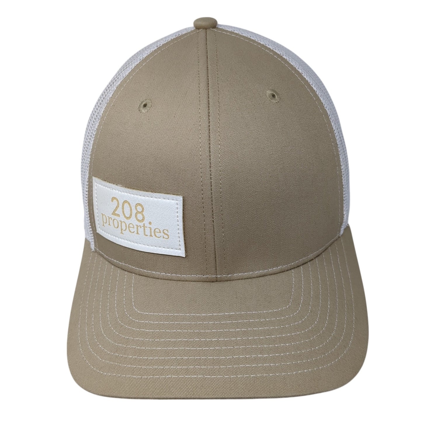 208 Properties Snapback Trucker Hat Brown OS Adjustable Mesh Back Richardson