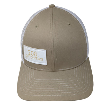 208 Properties Snapback Trucker Hat Brown OS Adjustable Mesh Back Richardson