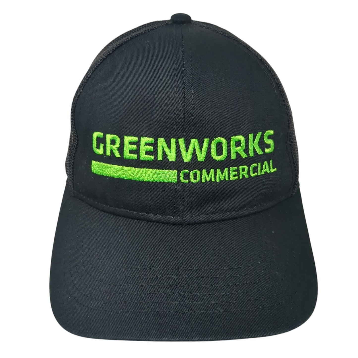 Greenworks Commercial Snapback Trucker Hat Black One Size Mesh Back