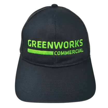 Greenworks Commercial Snapback Trucker Hat Black One Size Mesh Back
