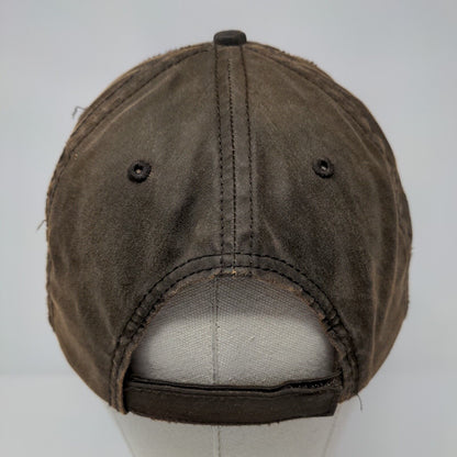 Grimes Canoe Base On The Buffalo Strapback Hat Brown OSFA Embroidered