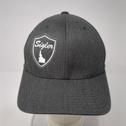 Sigler Idaho Fitted Hat Gray S-M Embroidered Totaline Flexfit Yupoong