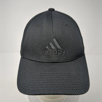 Adidas Fitted Baseball Cap Black One Size Lightweight Breathable Embroidered