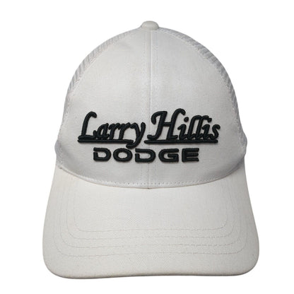 Larry Hillis Dodge Strapback Trucker Hat White OS Adjustable Mesh Back Paramount