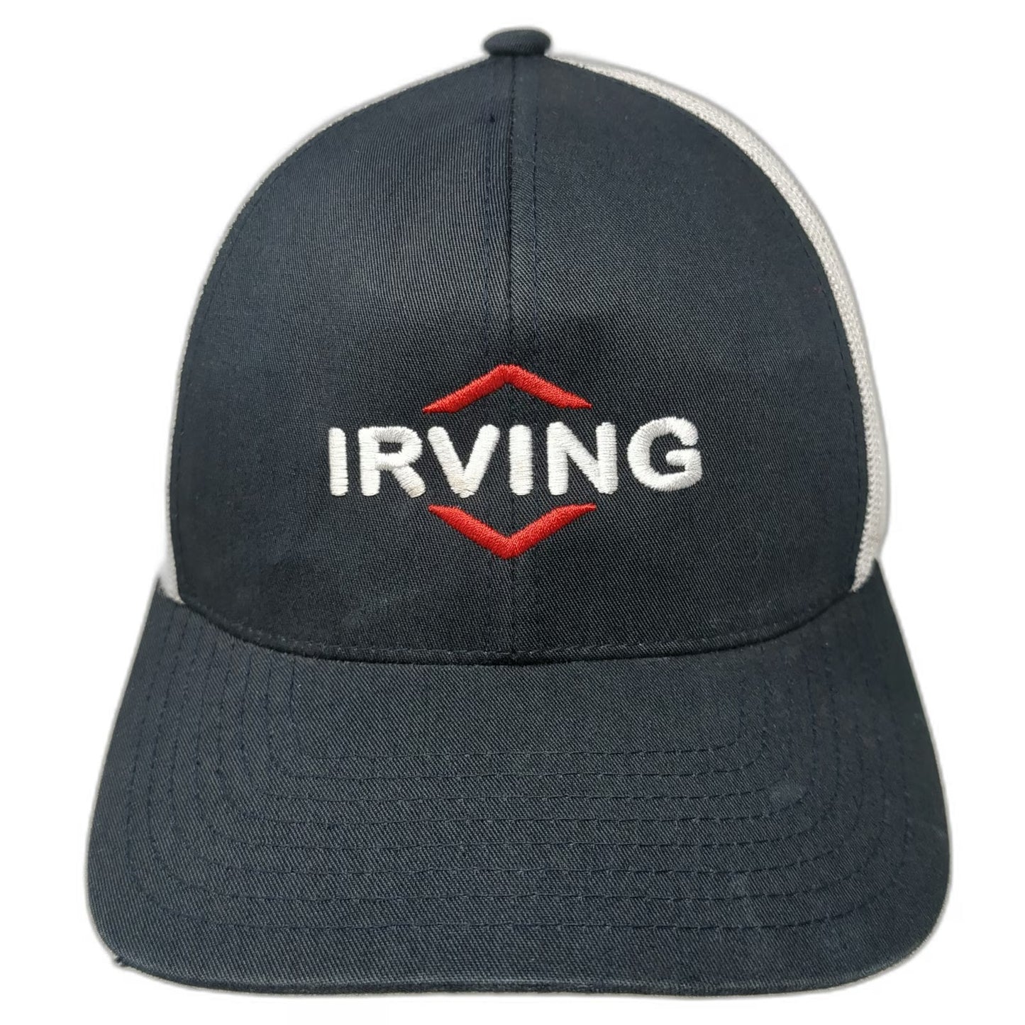 Pacific Headwear Trucker Hat Blue One Size Snapback Irving Oil Mesh Logo Gas