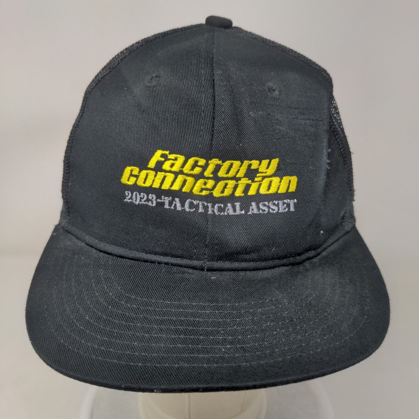 Factory Connection Snapback Mesh Back Trucker Hat Black One Size